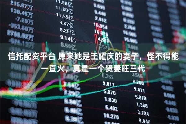 信托配资平台 原来她是王耀庆的妻子，怪不得能一直火，真是一个贤妻旺三代